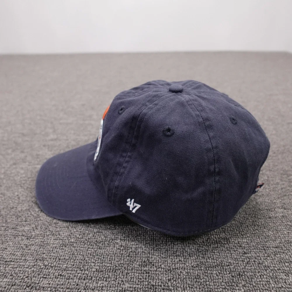Denver Broncos Hat Cap Strap Back Mens One Size Navy Blue NFL Football '47